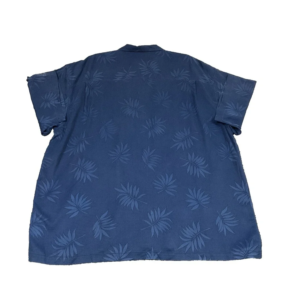 Vintage Tommy‎ Bahama TB18 Men's Hawaiian Floral Button Shirt Silk Blue XXL EUC